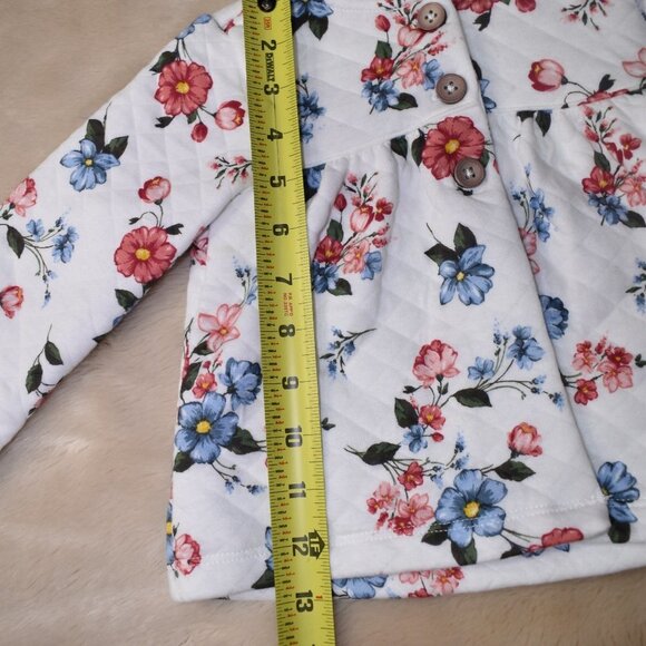 Carters Floral Button-up Hooded Sweater Jacket - Picture 5 of 9